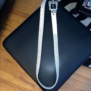 White rhinestone belt